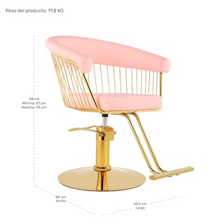 Foto 8 | Silla de Barbero Nanofort Rosa