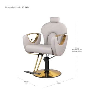 Foto 8 | Silla de Barbero Nanofort Gris