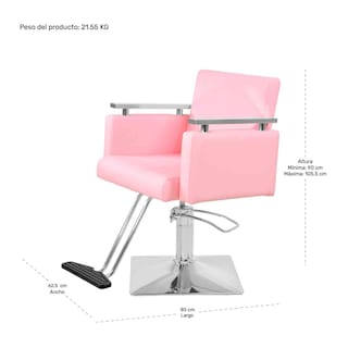 Foto 5 | Silla de Barbero Nanofort Rosa