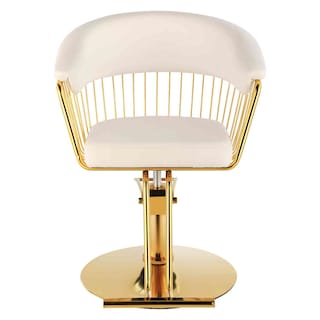 Foto 2 | Silla Gold Circular para Estética Altura Ajustable Giro 360° Blanca