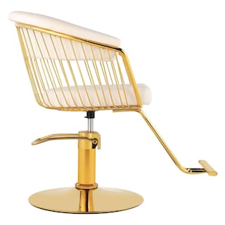 Foto 5 | Silla Gold Circular para Estética Altura Ajustable Giro 360° Blanca
