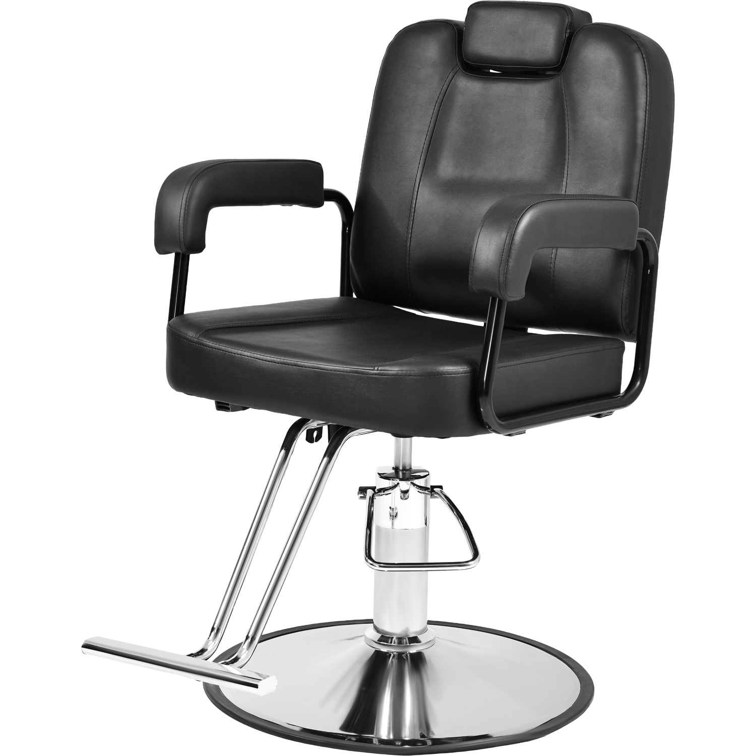 Foto 2 pulgar | Silla para Barbería Nanofort Negra Giro 360° Neumática Ajustable