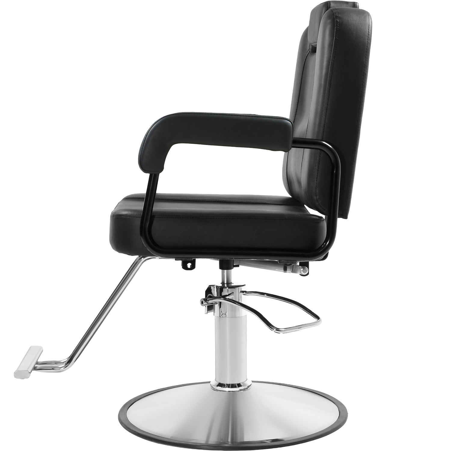 Foto 3 pulgar | Silla para Barbería Nanofort Negra Giro 360° Neumática Ajustable