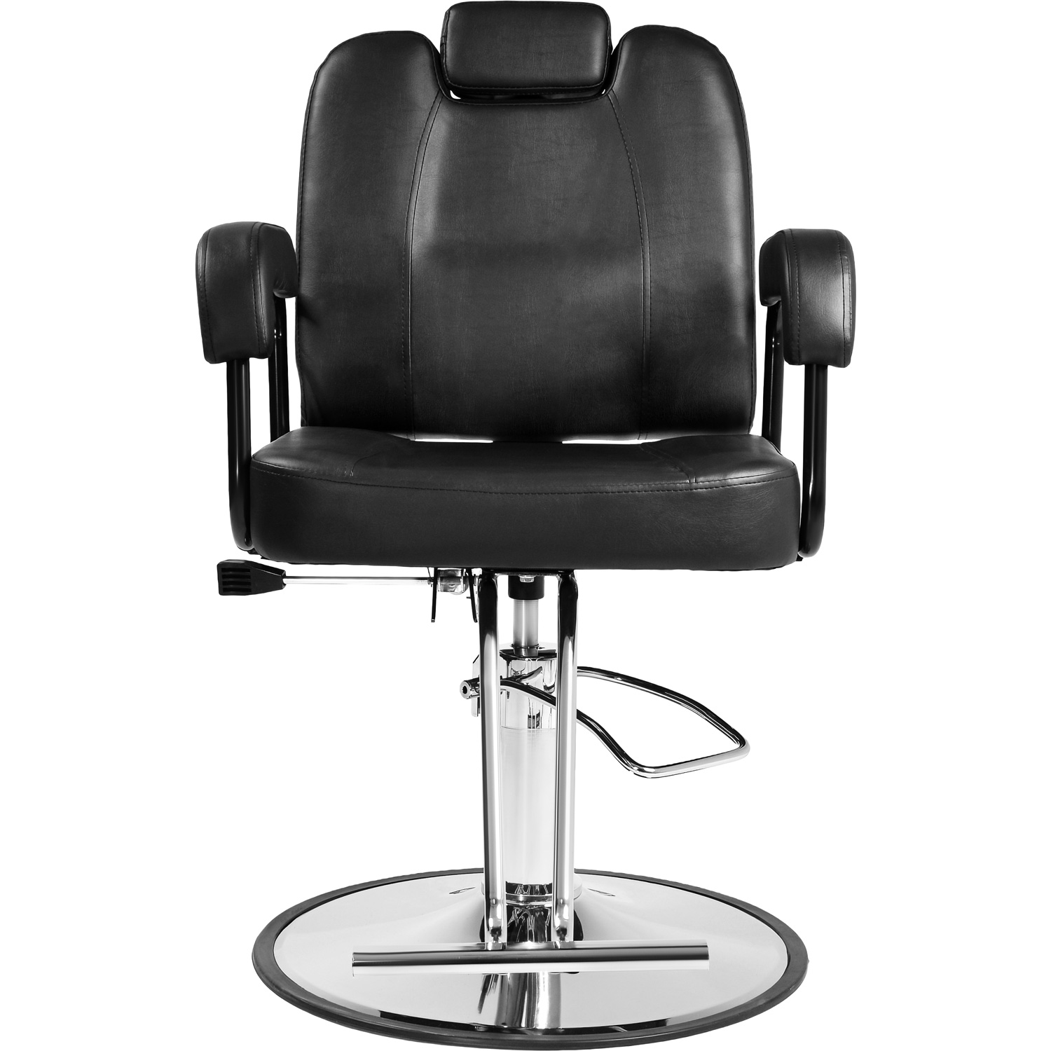 Foto 4 pulgar | Silla para Barbería Nanofort Negra Giro 360° Neumática Ajustable