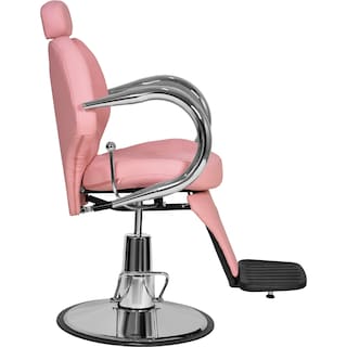 Foto 3 | Silla de Barberia Hidráulico Nanofort Rosa