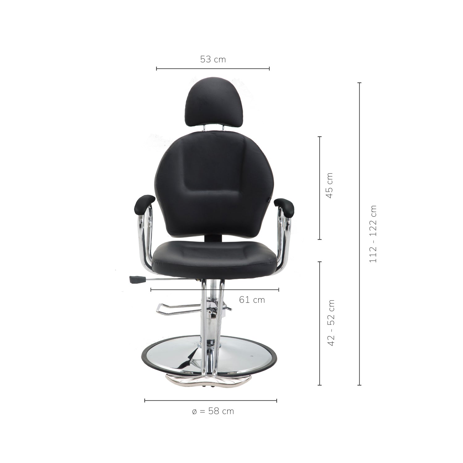 Foto 4 pulgar | Silla de Barbero Top Living Negra