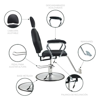 Foto 4 | Silla de Barbero Top Living Negra