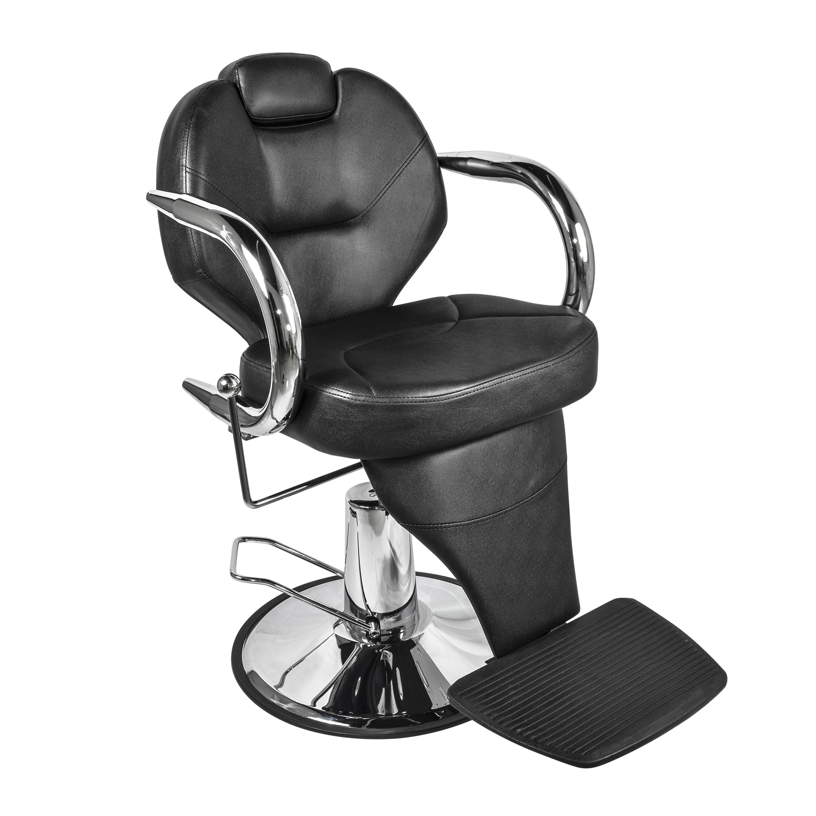 Silla Barbería Top Living Deluxe Con Respaldo Reclinable Negra $10,000