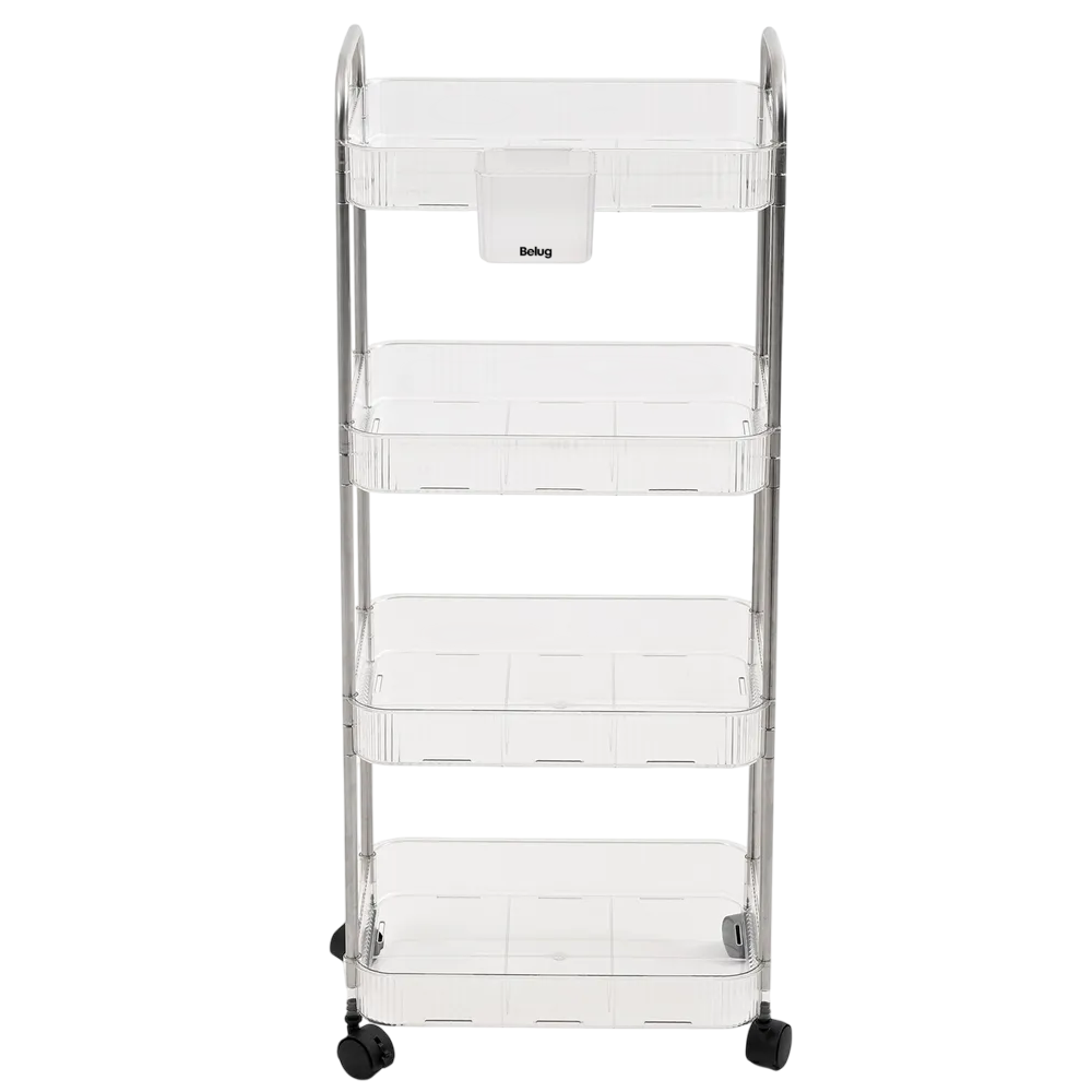 Foto 1 | Carrito Belug  Auxiliar Multiusos 4 Niveles Ruedas Giratorias Transparente Plata