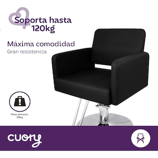 Foto 2 | Silla Barbería Estética Hidráulico Altura Ajustable