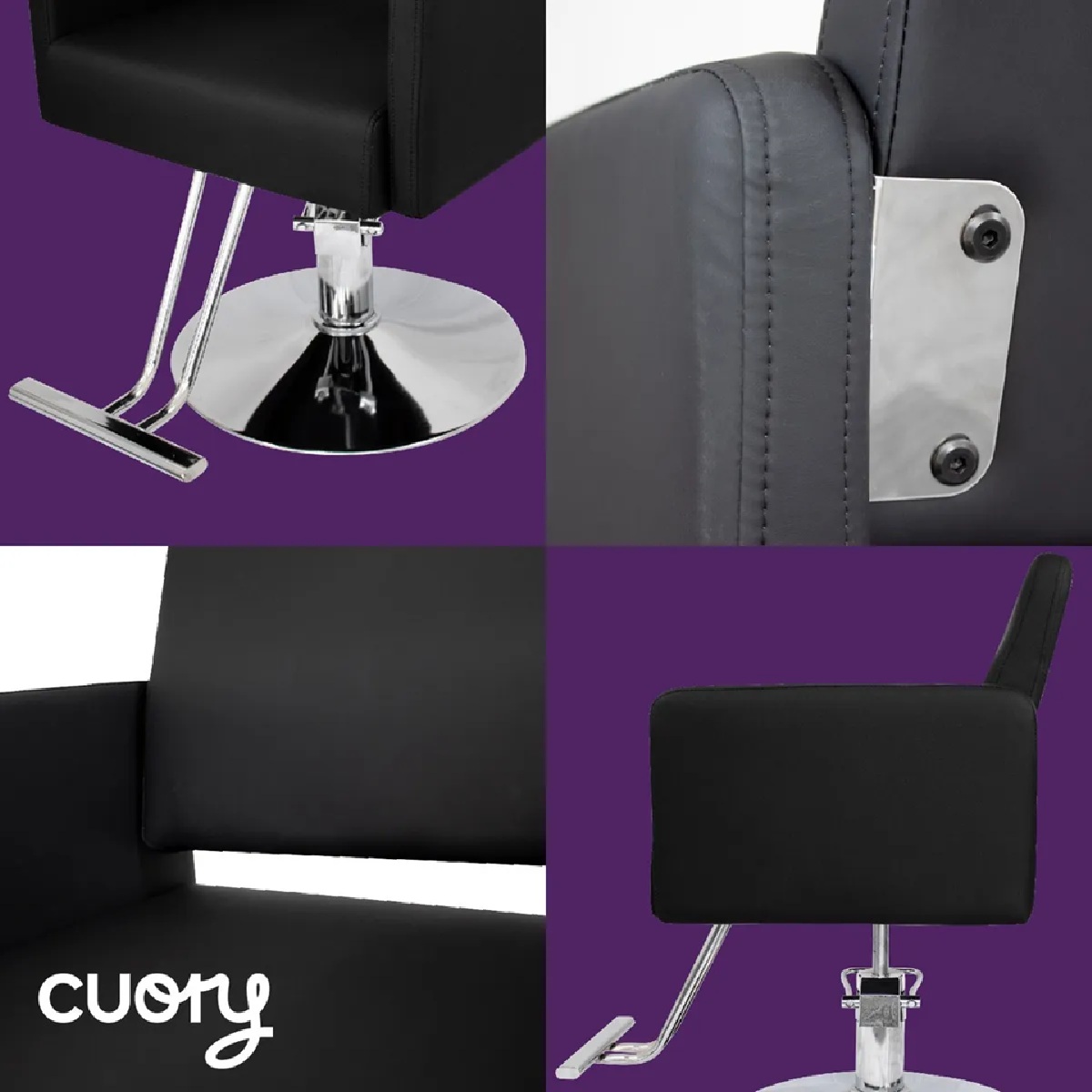 Foto 6 pulgar | Silla Barbería Estética Hidráulico Altura Ajustable