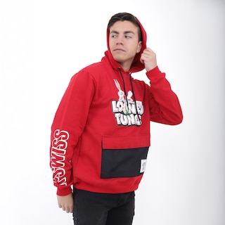 Foto 1 | Sudadera K-swiss Casual Looney Tunes Campus Rojo para Hombre