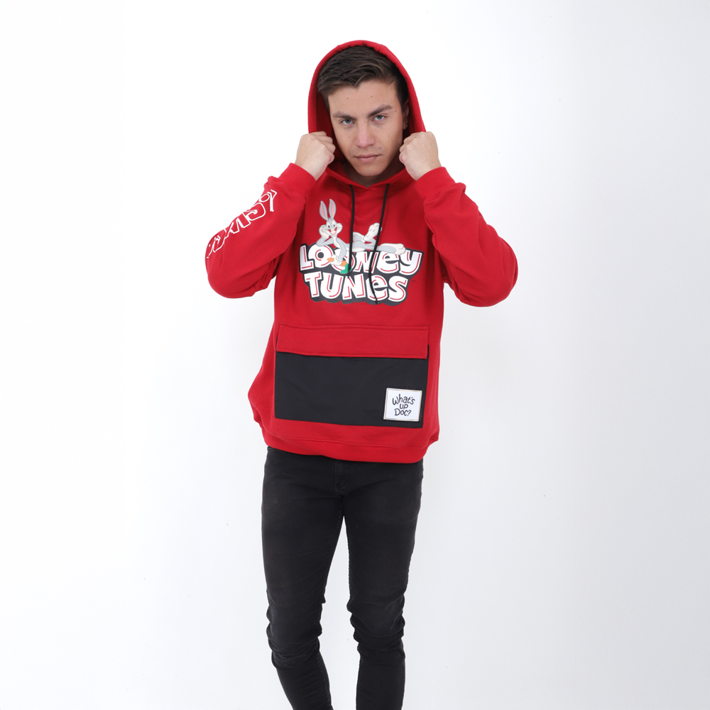 Foto 2 | Sudadera K-swiss Casual Looney Tunes Campus Rojo para Hombre