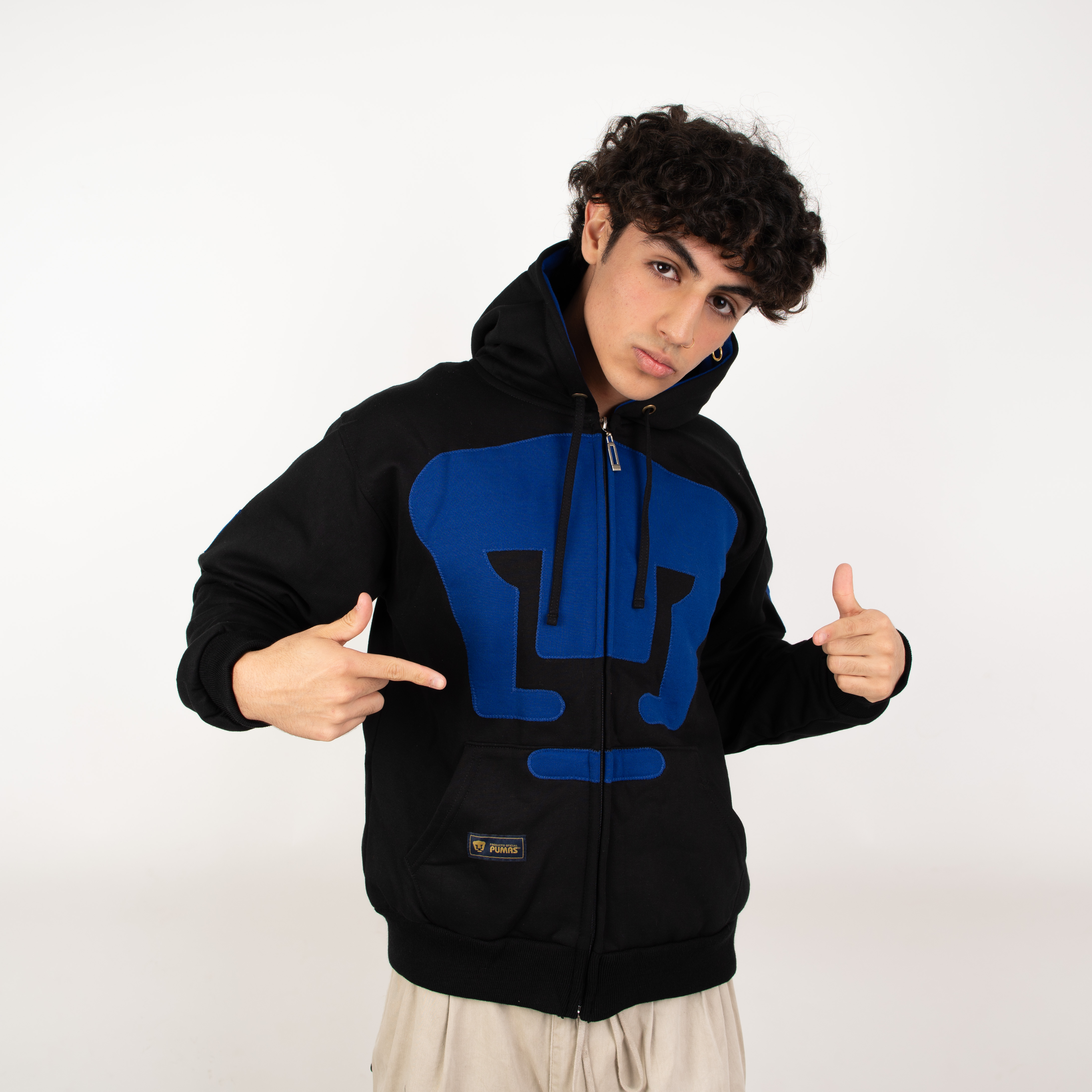 Foto 1 | Sudadera Garra Azul Retro Pumas para Hombre