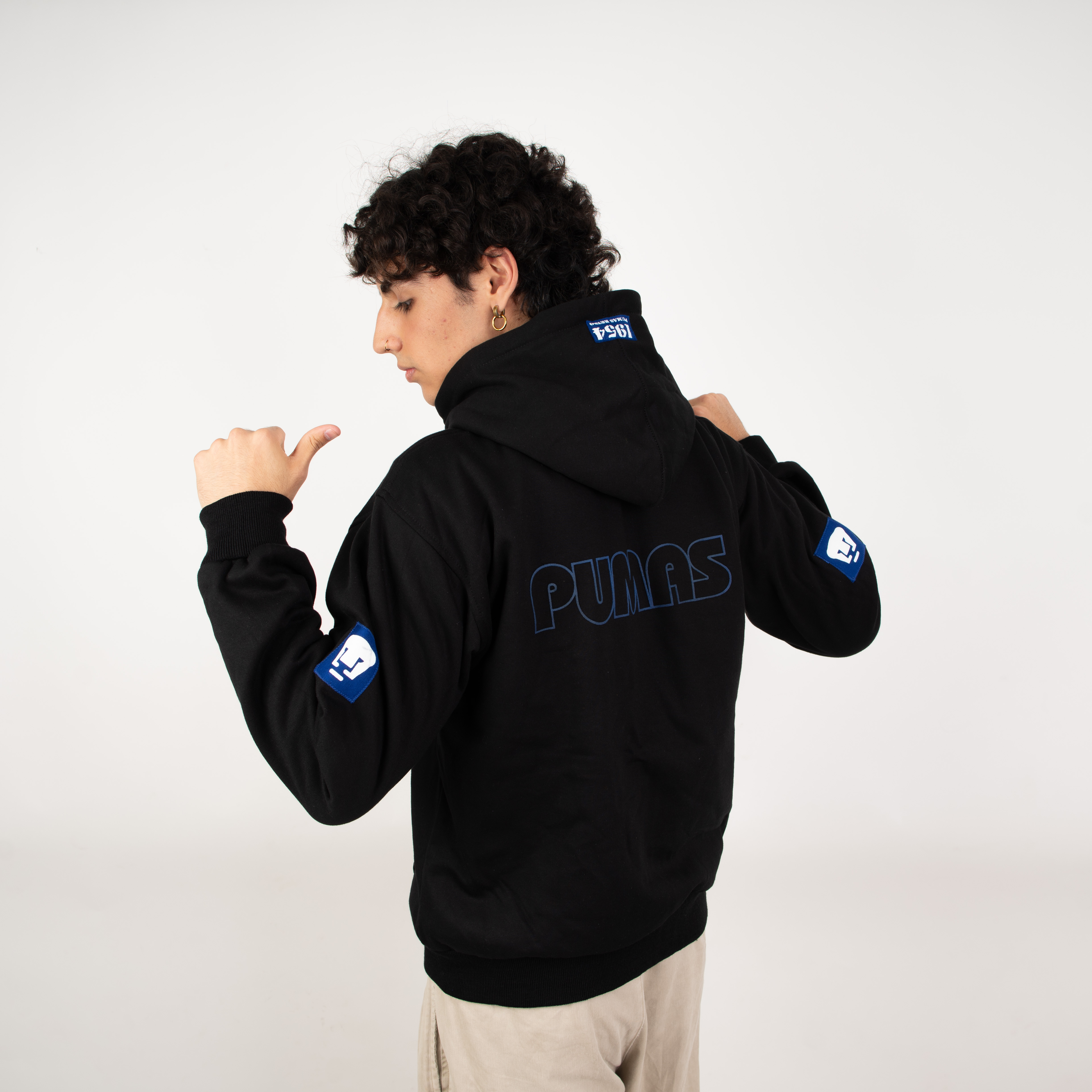 Foto 4 | Sudadera Garra Azul Retro Pumas para Hombre