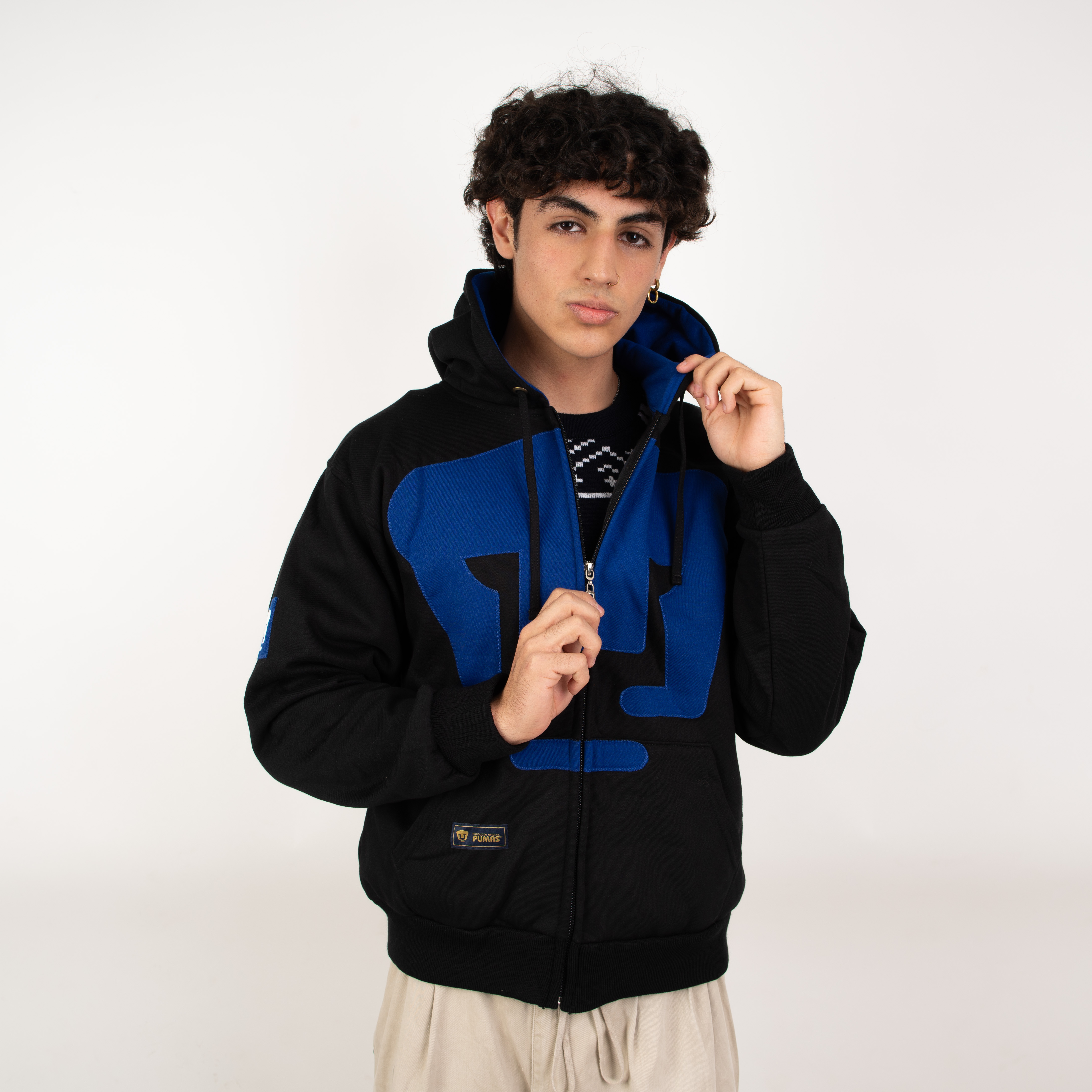 Foto 5 | Sudadera Garra Azul Retro Pumas para Hombre