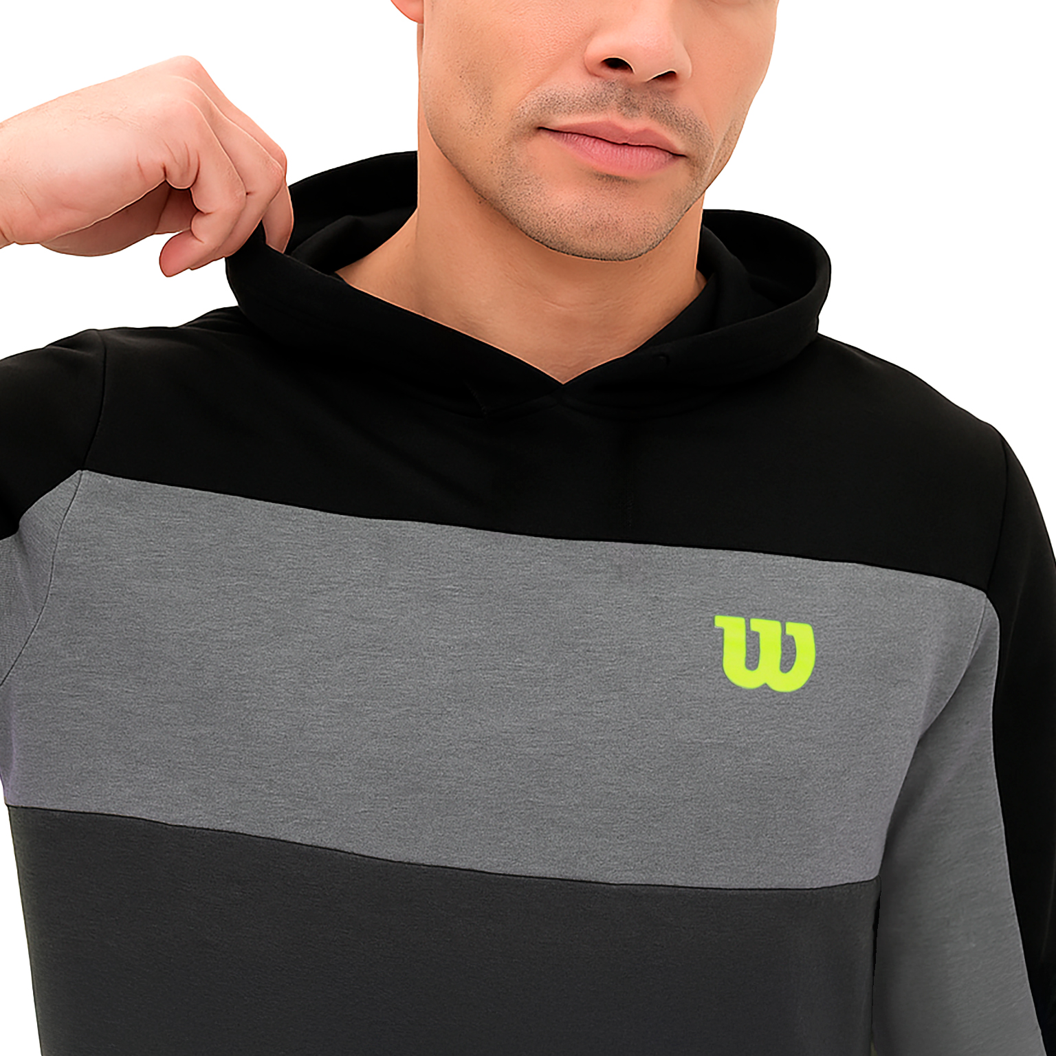 Foto 5 pulgar | Sudadera Wilson French Terry Jaspeada Multicolor Con Capucha Hombre
