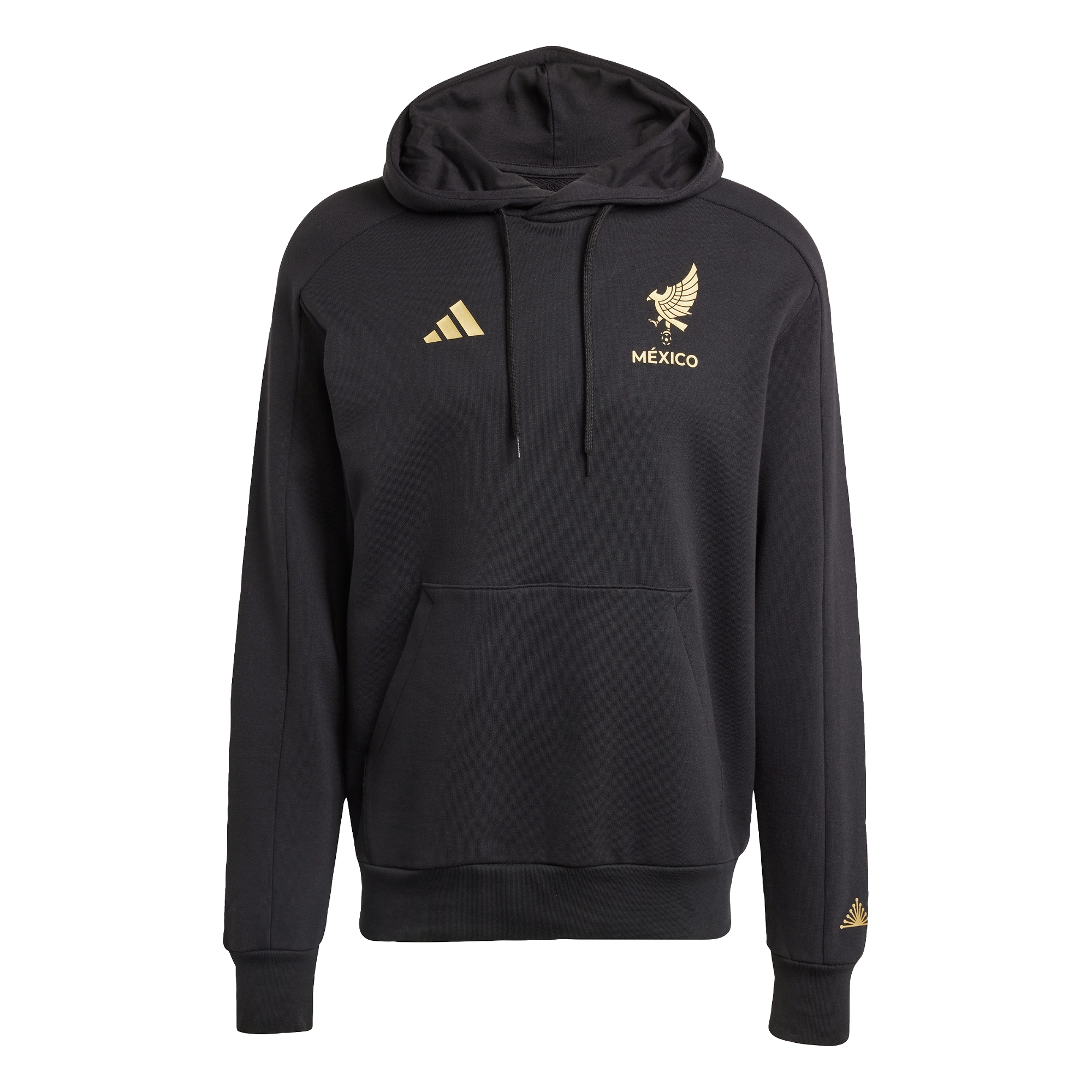 Foto 2 pulgar | Sudadera Con Gorro Selección Nacional De México 24/25 Adidas Negro Hombre