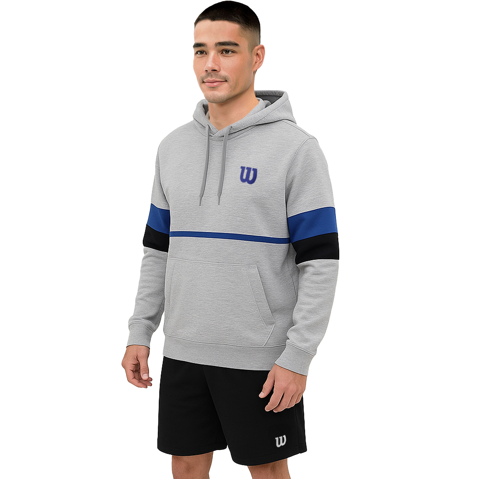 Foto 2 | Sudadera Wilson French Terry Bolsa De Canguro Con Capucha Hombre