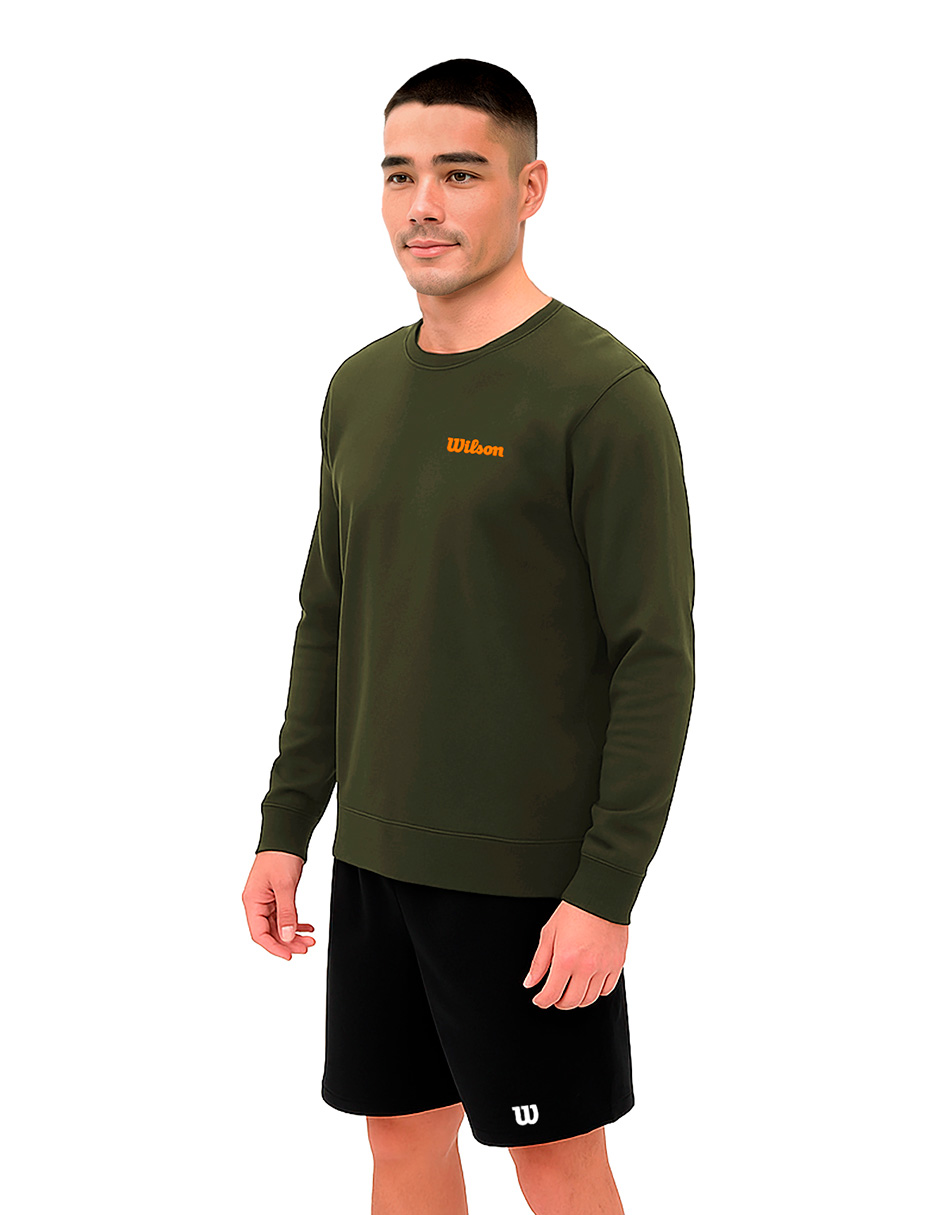 Foto 3 pulgar | Sudadera Wilson French Terry Raglán Hombre