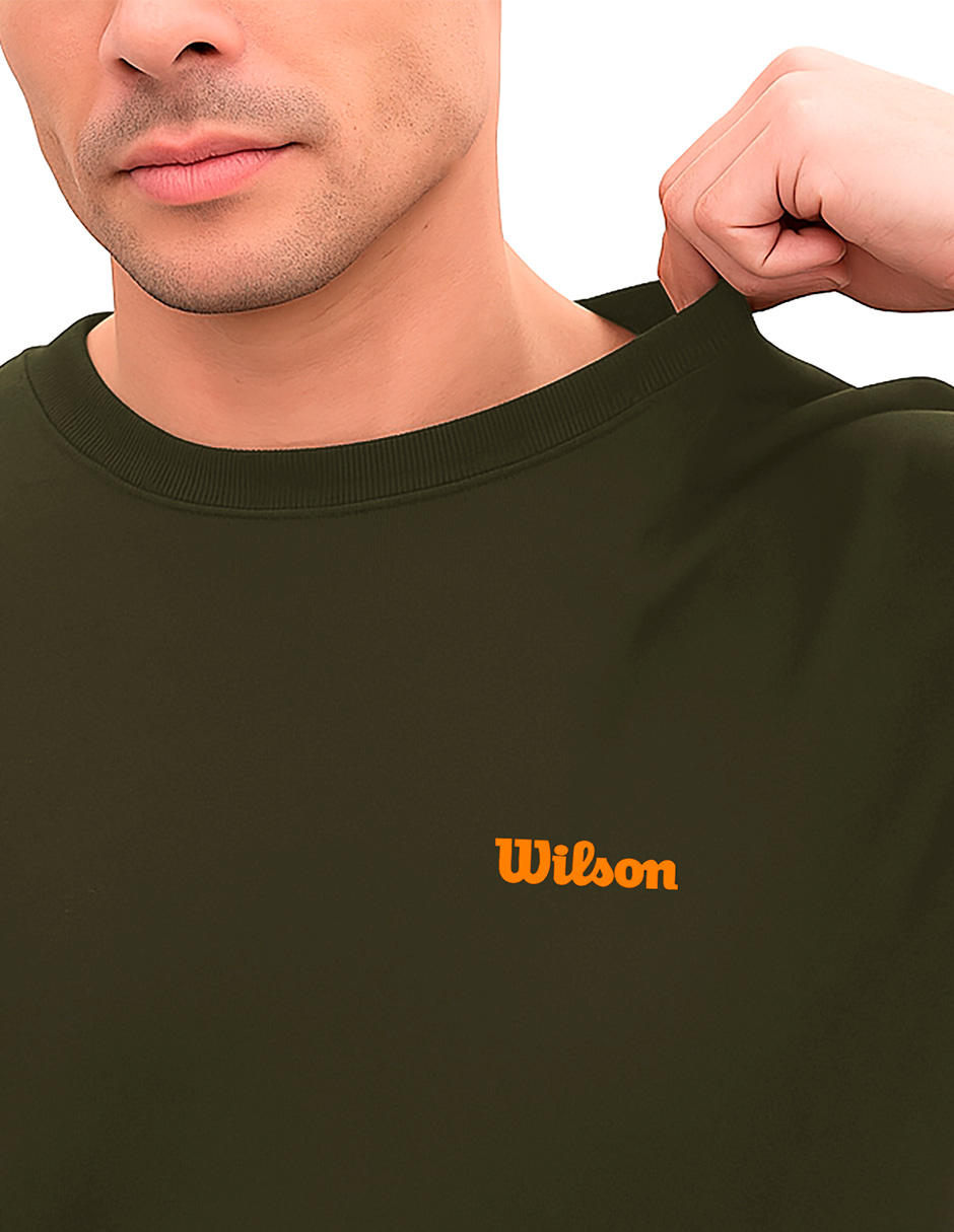 Foto 4 pulgar | Sudadera Wilson French Terry Raglán Hombre