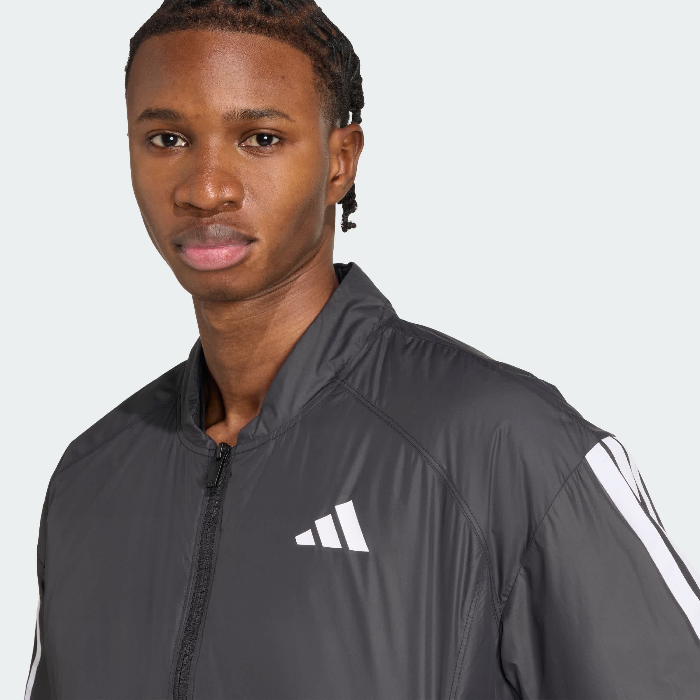 Foto 6 | Chamarras Bómber Aislantes Essentials Con Climawarm Y Las 3 franjas Adidas Negro Hombre