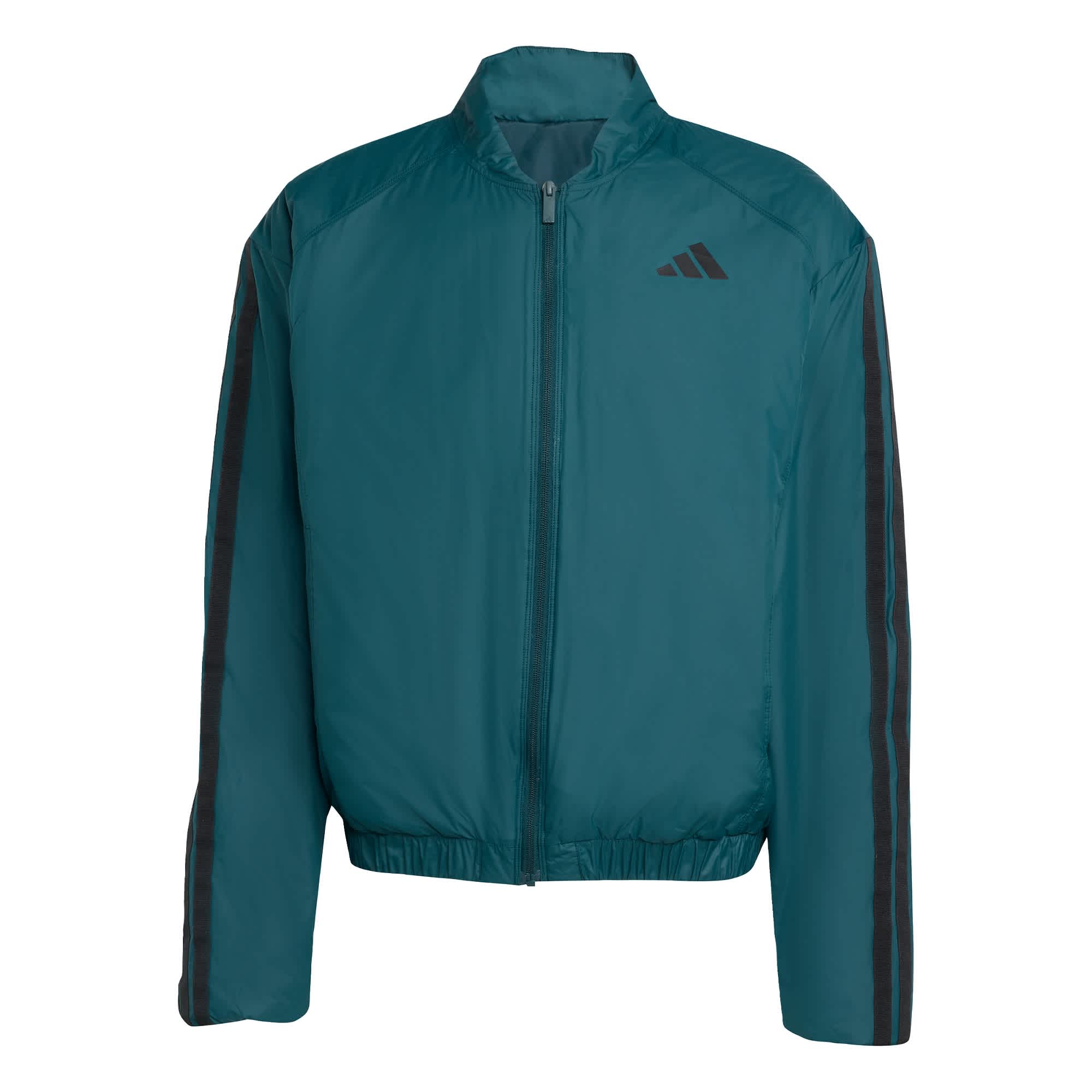 Foto 2 pulgar | Chamarras Bómber Aislantes Essentials Con Climawarm Y Las 3 franjas Adidas Verde Hombre