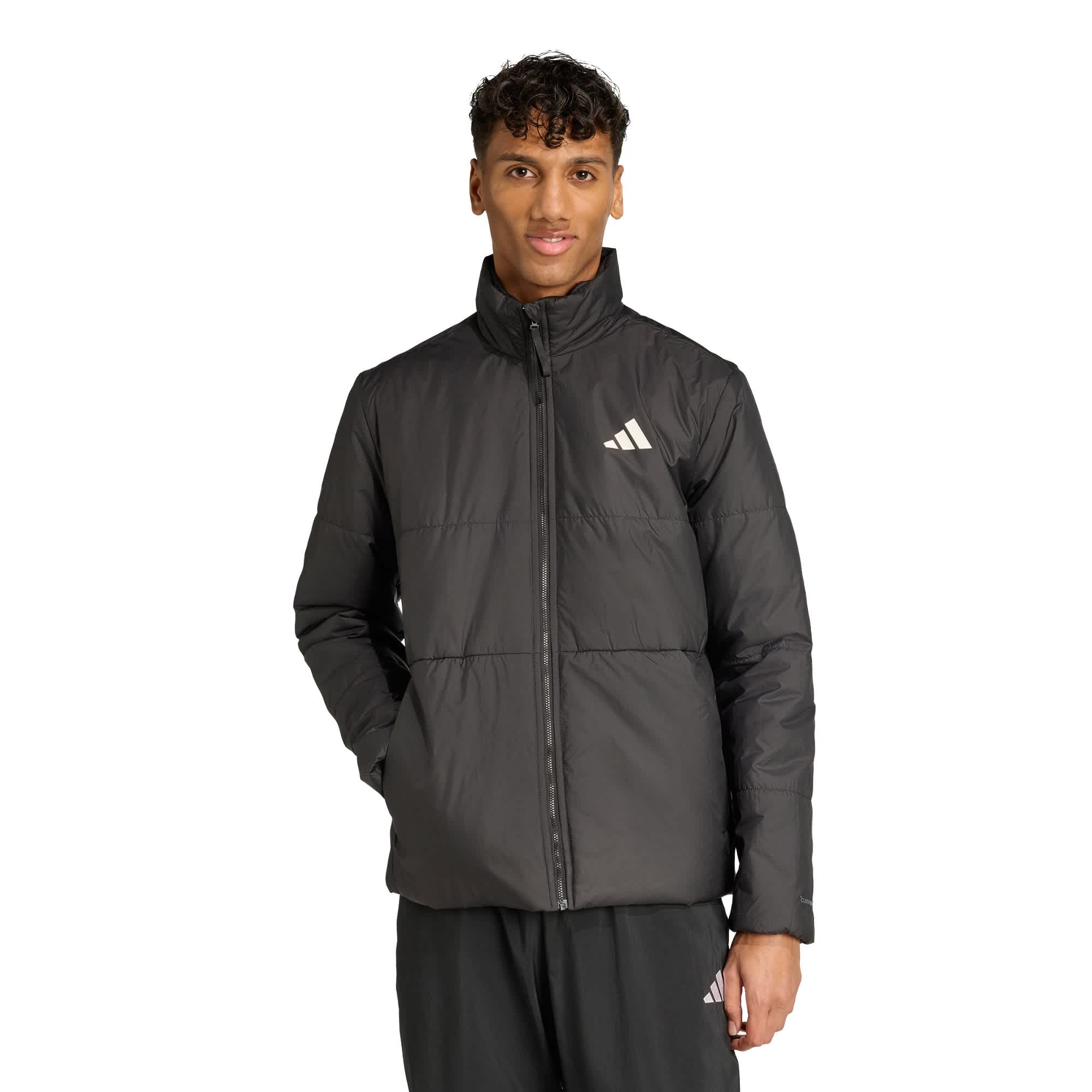 Foto 2 | Chamarra Aislante Bsc Climawarm Con Las 3 franjas Adidas Negro Hombre