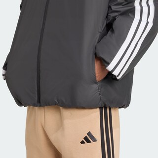Foto 7 | Chamarra Con Gorro Térmica Essentials Climawarm 3 Franjas Adidas Negro Hombre