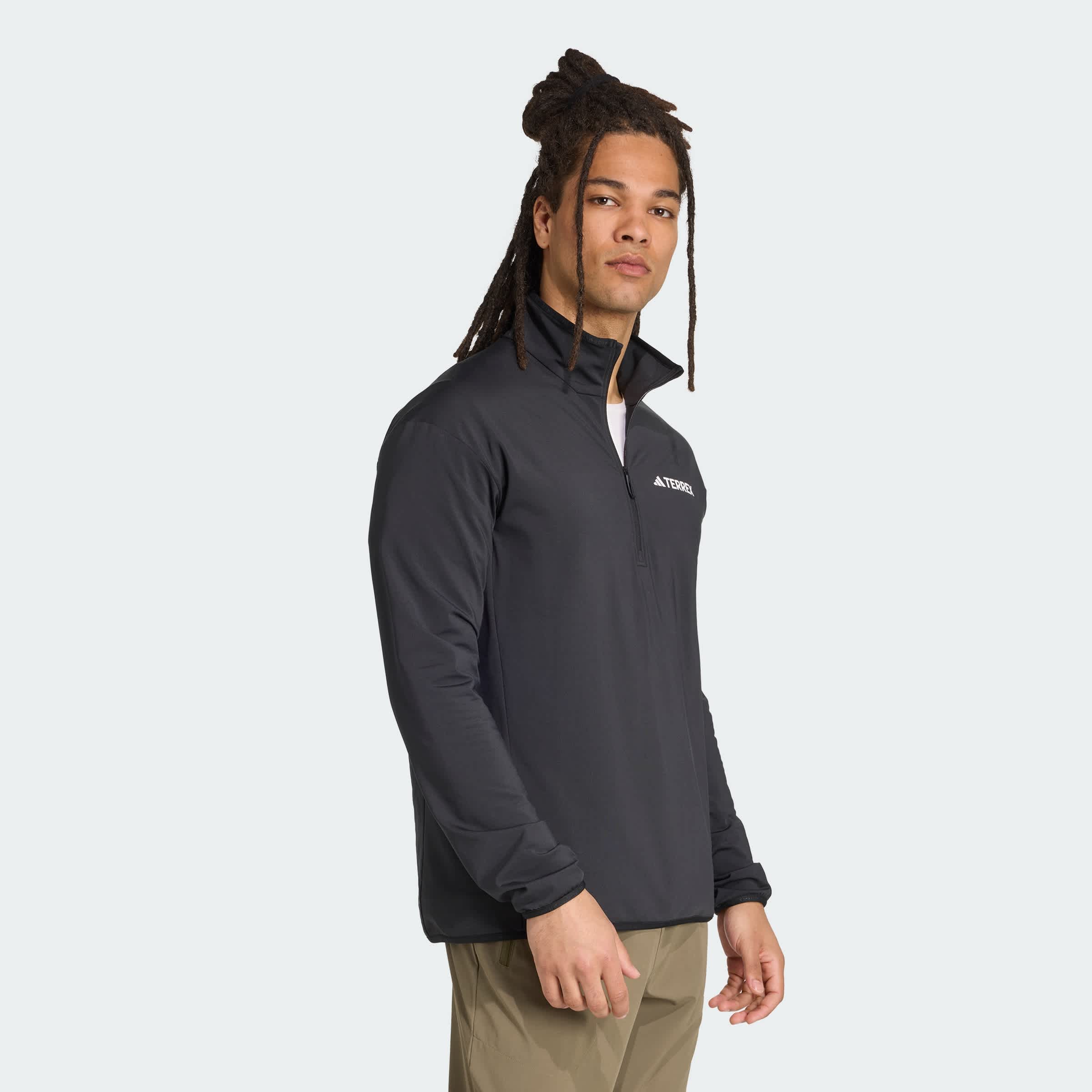Foto 6 pulgar | Chaqueta De Felpa Terrex Multi Climawarm Técnica Con Medio Cierre Adidas Negro Hombre