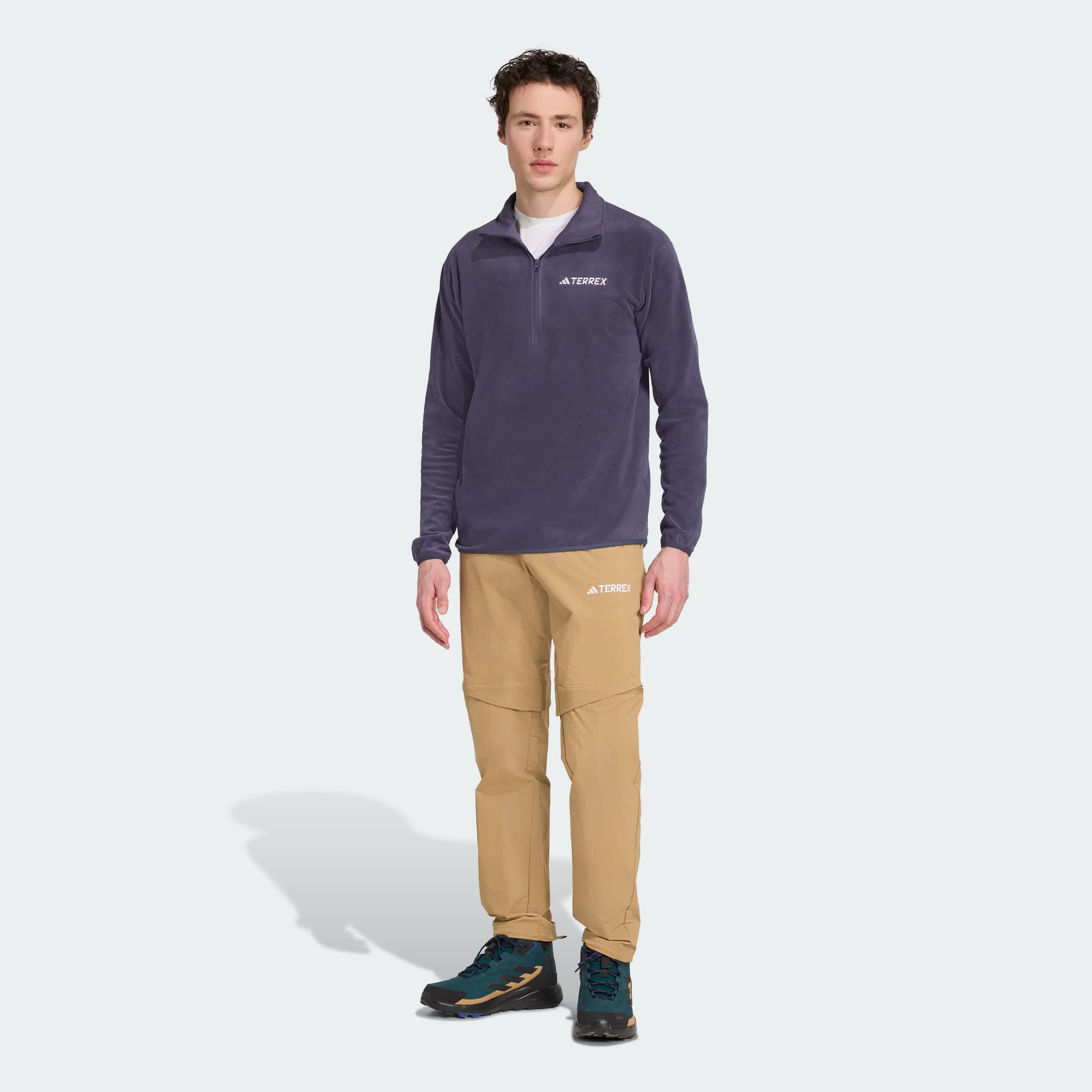 Foto 8 | Chamarra De Felpa Multi Essentials De 1/2 Cierre Adidas Azul Hombre
