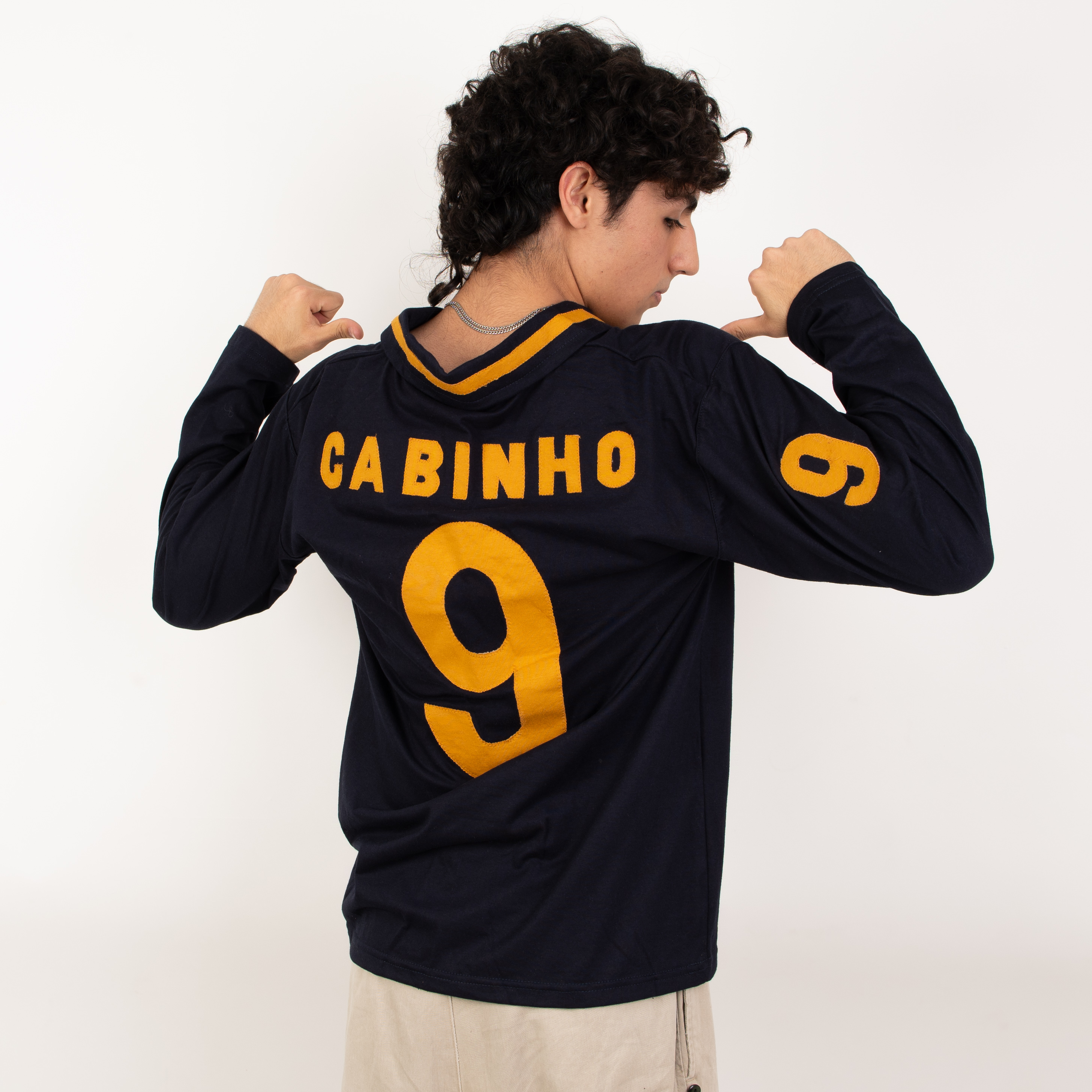 Foto 2 pulgar | Jersey Retro Número 9 – Homenaje A Cabinho, Manga Larga