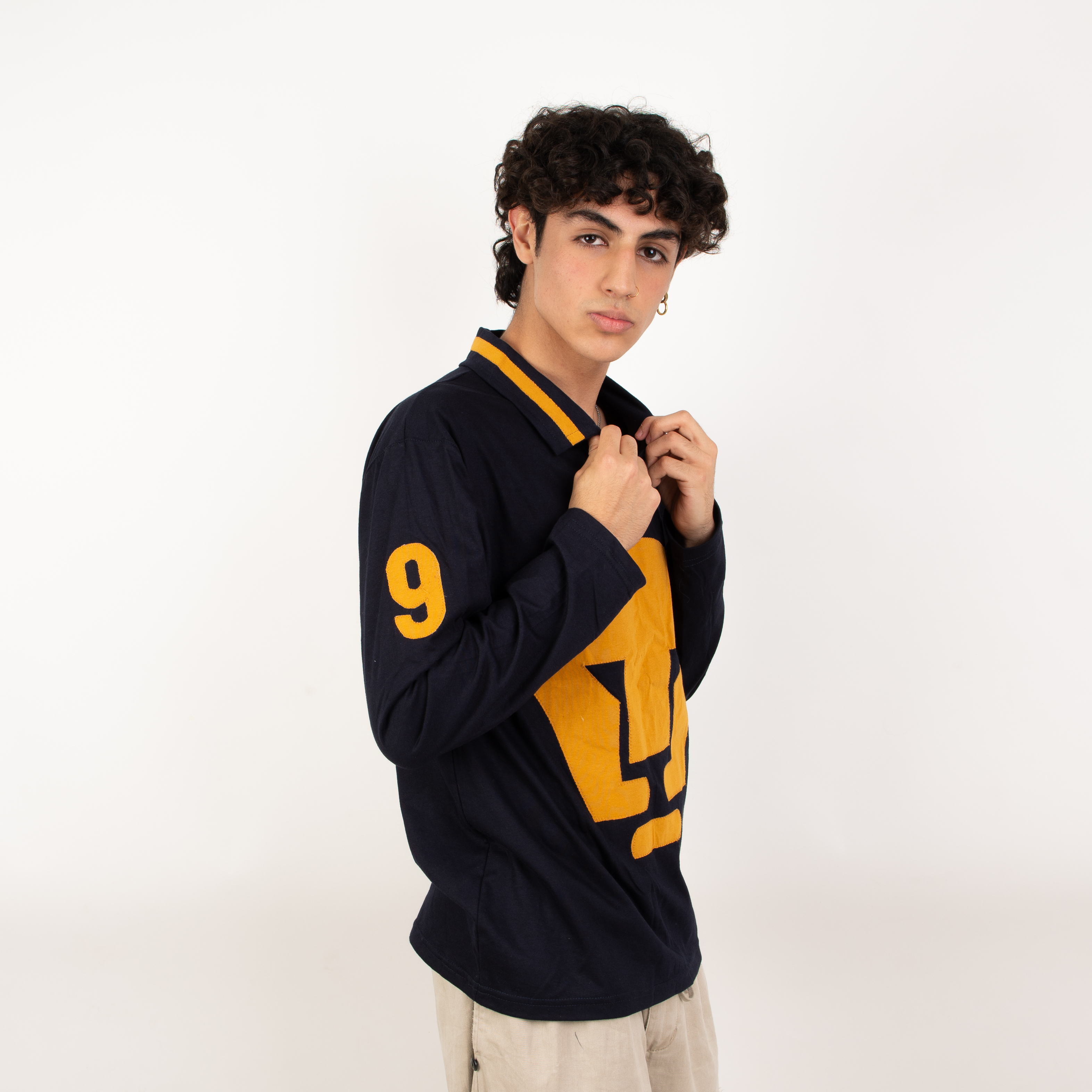 Foto 5 pulgar | Jersey Retro Número 9 – Homenaje A Cabinho, Manga Larga