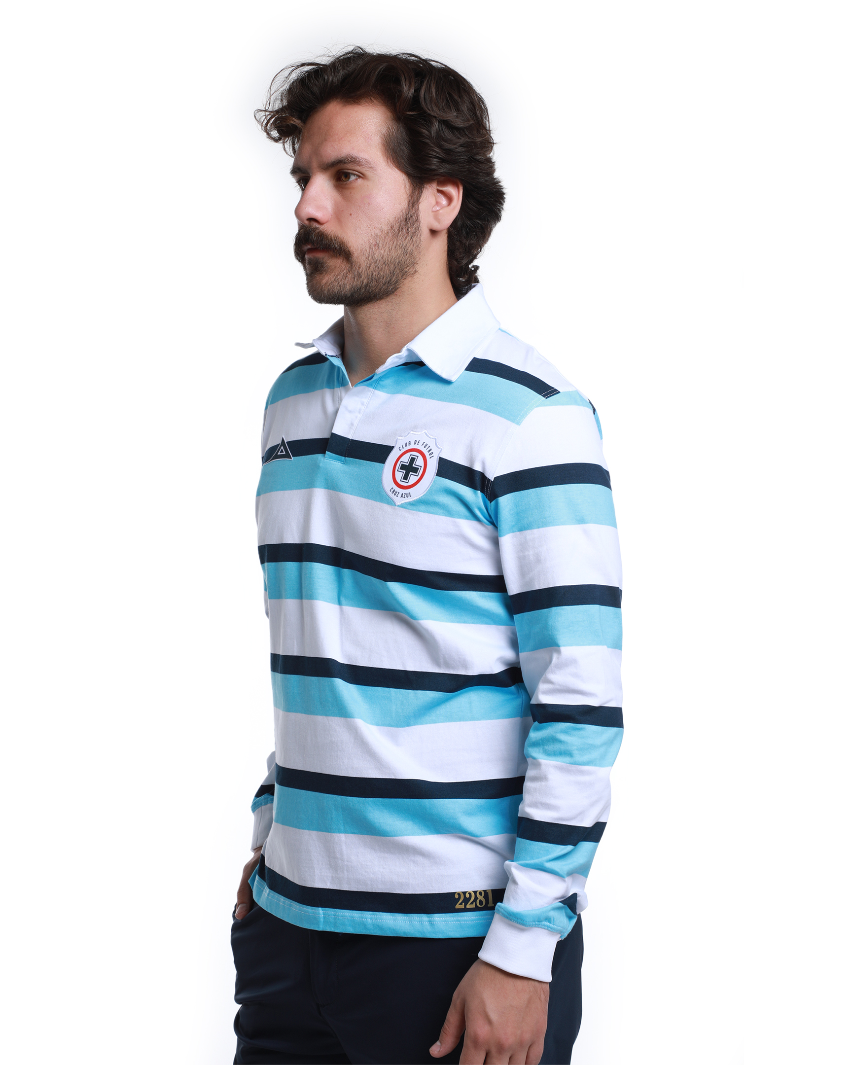 Foto 4 pulgar | Playera Polo Pirma Manga Larga Liga MX Cruz Azul para Hombre
