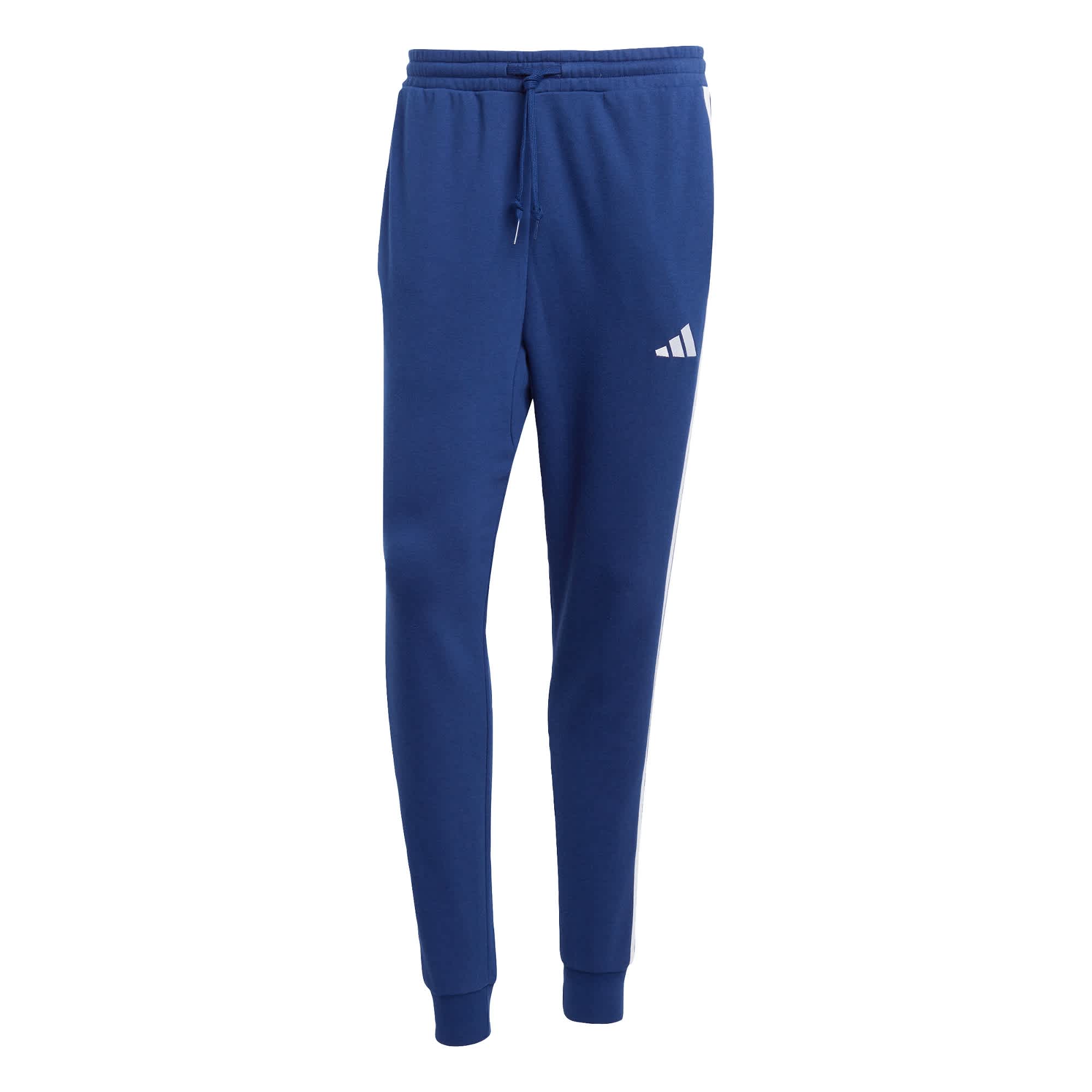 Foto 2 pulgar | Pants De Felpa Francesa De 3 Franjas Essential Adidas Azul Hombre