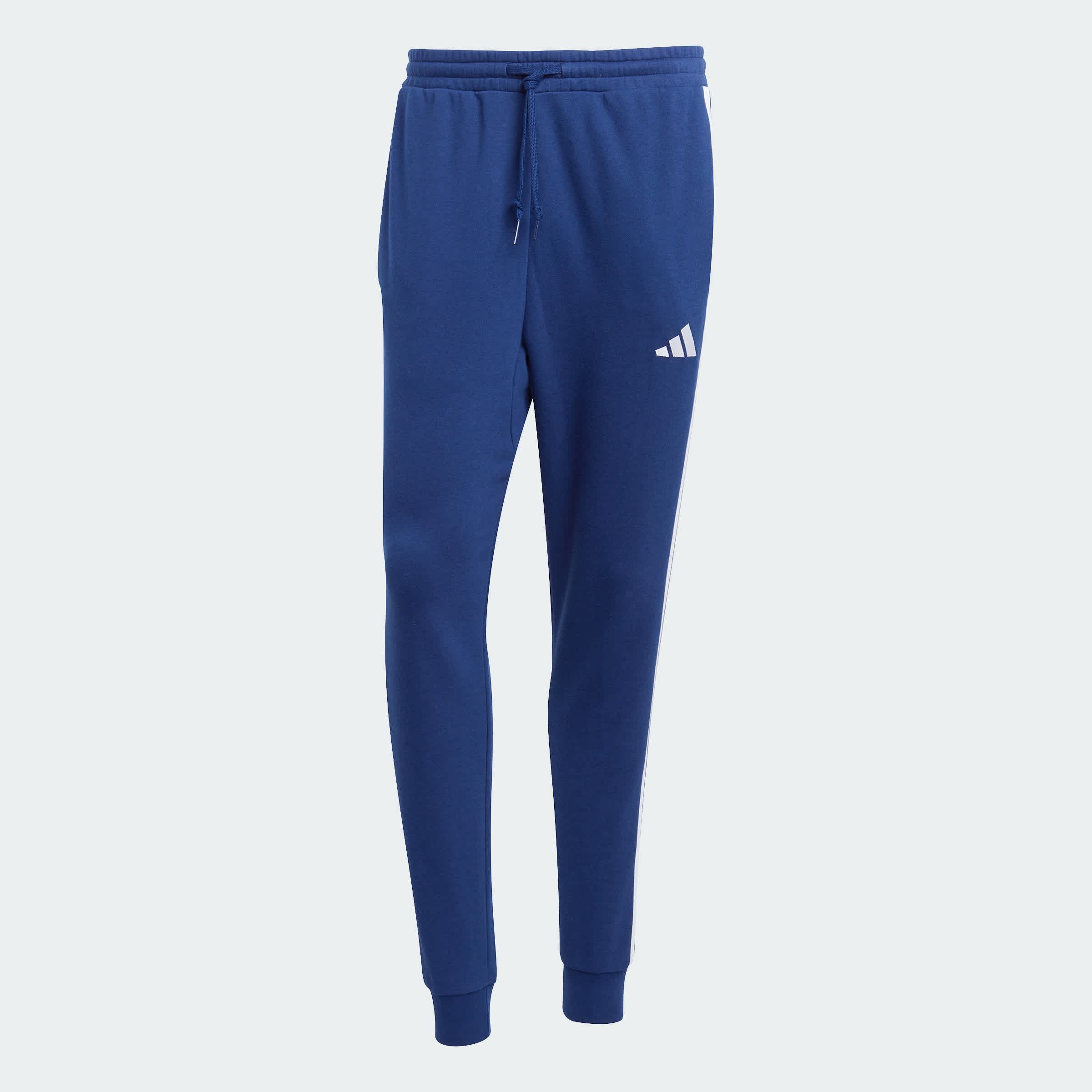 Foto 4 pulgar | Pants De Felpa Francesa De 3 Franjas Essential Adidas Azul Hombre