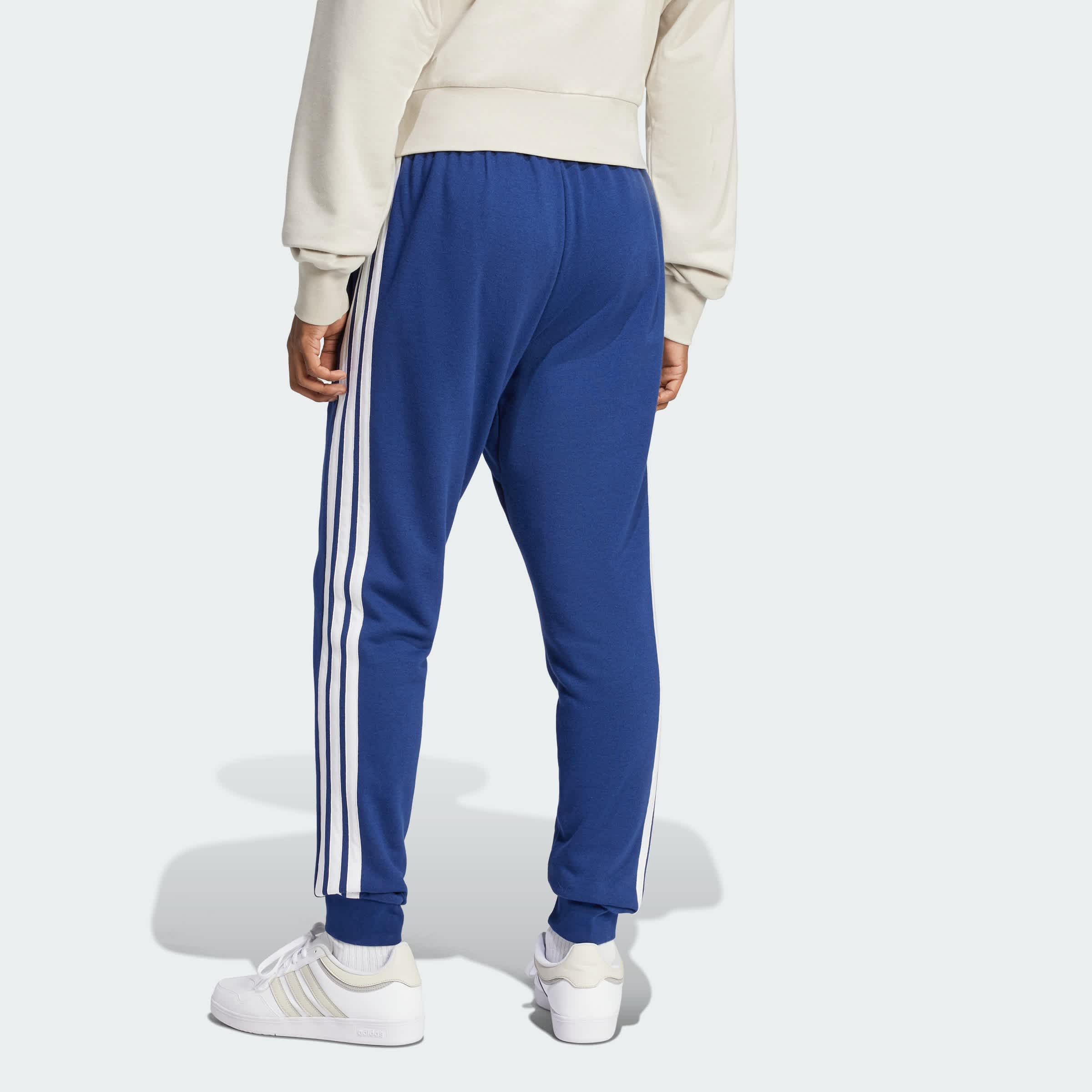 Foto 5 pulgar | Pants De Felpa Francesa De 3 Franjas Essential Adidas Azul Hombre