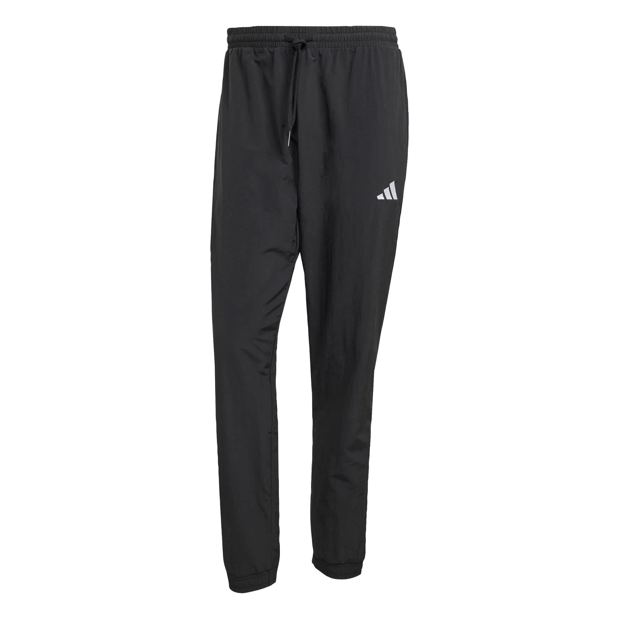 Foto 1 | Pantalón Tejido Essential Con Logo Pequeño Adidas Negro Hombre