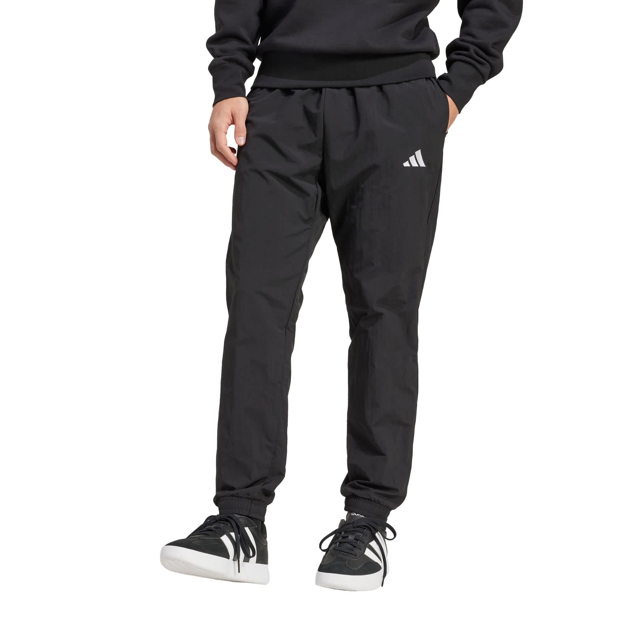 Foto 2 | Pantalón Tejido Essential Con Logo Pequeño Adidas Negro Hombre