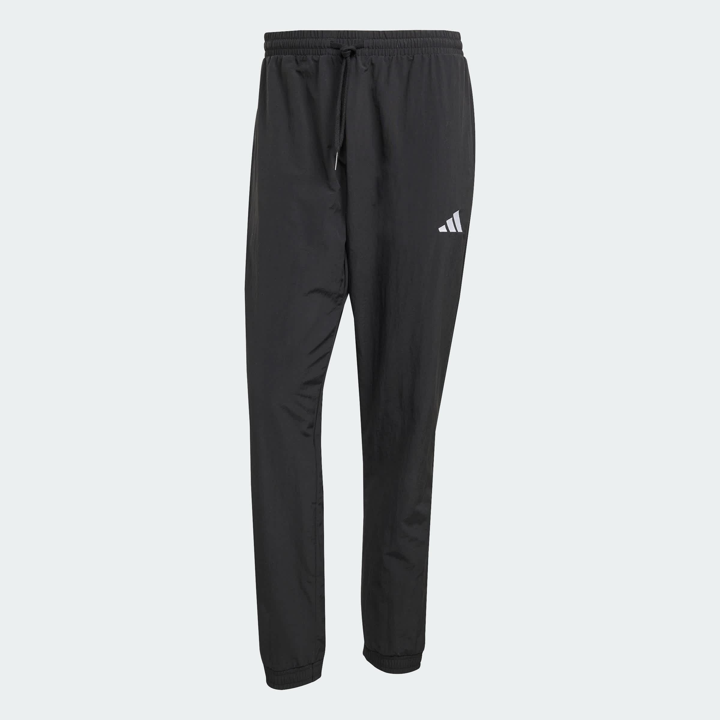 Foto 3 | Pantalón Tejido Essential Con Logo Pequeño Adidas Negro Hombre