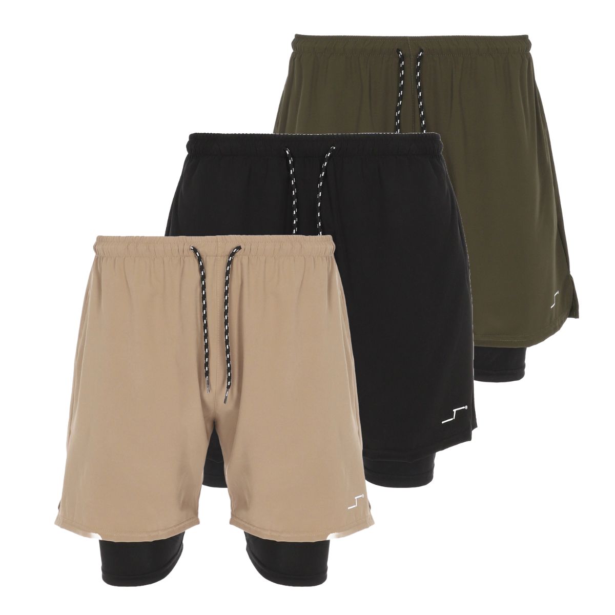 Foto 1 | Paquete De 3 Shorts Deportivos 2-en-1 Para Hombre Chb Chili Beans Clothing Co.