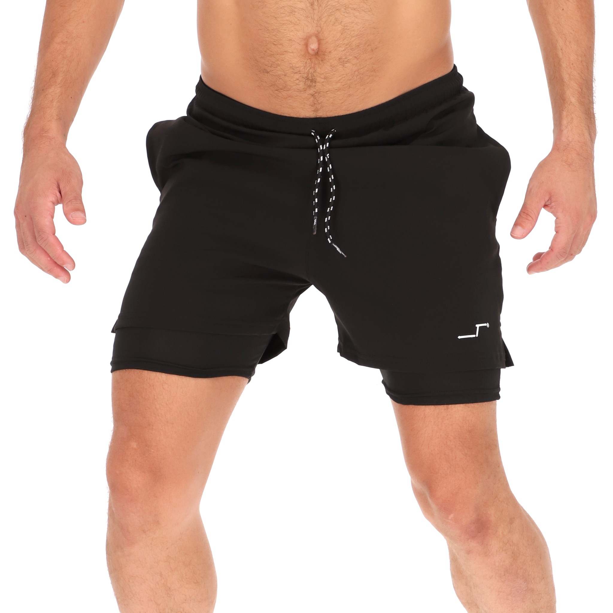 Foto 1 | Short Deportivo Para Hombre Color Negro Licra Interior Chb Chili Beans Clothing Co.