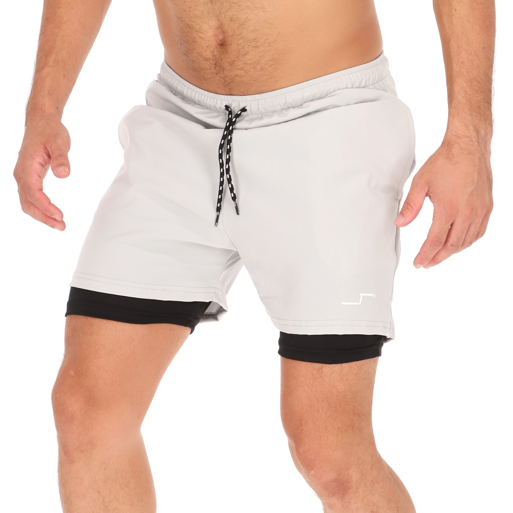 Short Deportivo Para Hombre Color Gris Licra Interior Chb Chili Beans Clothing Co.