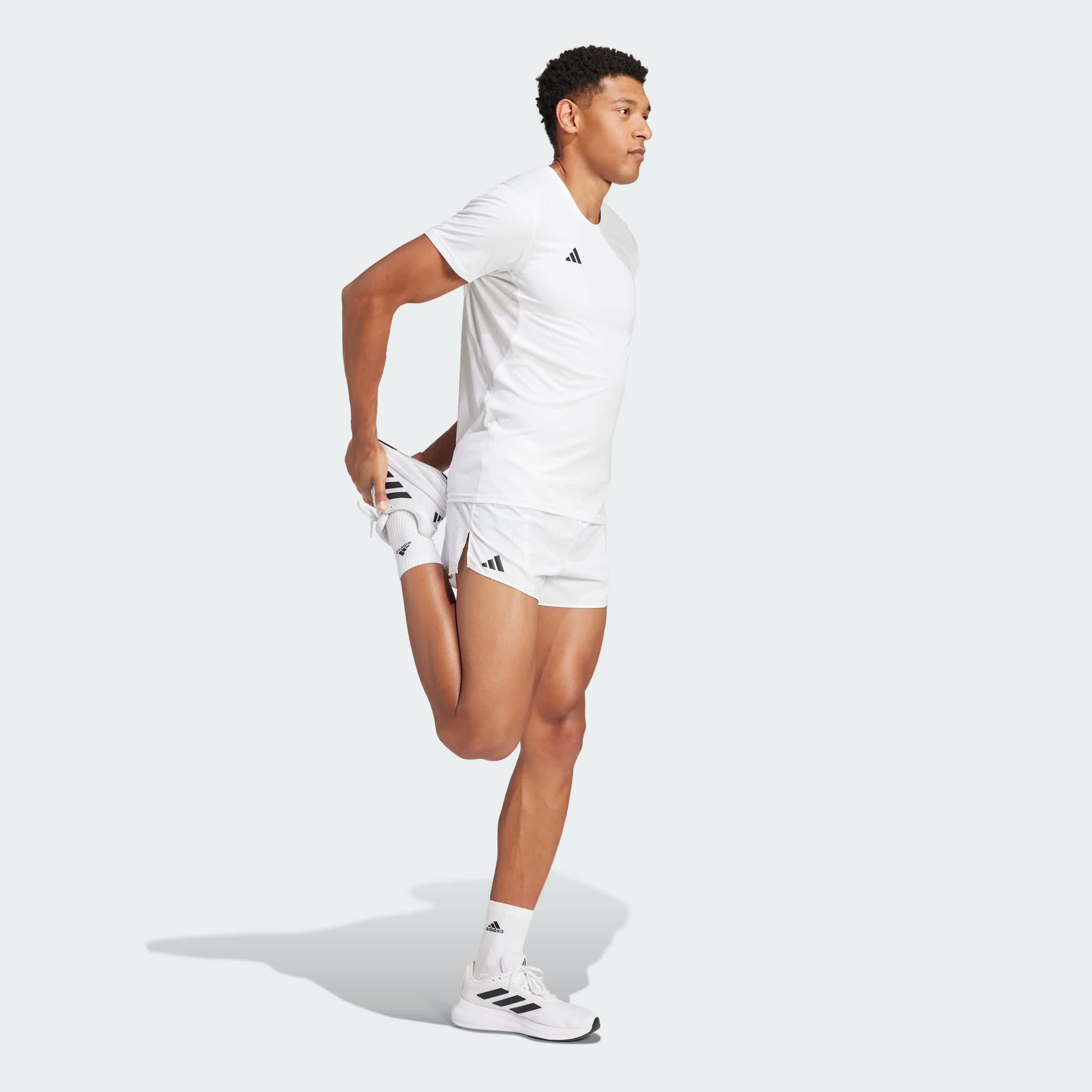Foto 6 pulgar | Shorts De Running Adizero Essentials Adidas Blanco Hombre