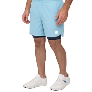 Foto 2 | Short 2 En 1 Wilson Four Way Con Biker Interno Transpirable Hombre