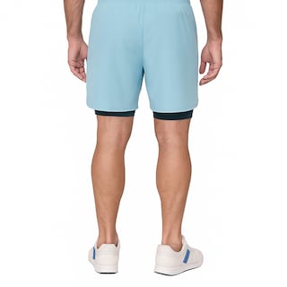 Foto 3 | Short 2 En 1 Wilson Four Way Con Biker Interno Transpirable Hombre