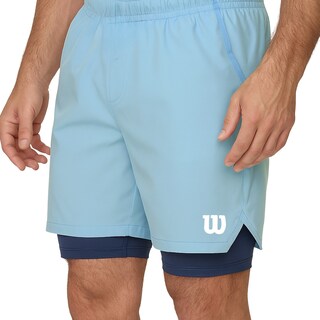 Foto 4 | Short 2 En 1 Wilson Four Way Con Biker Interno Transpirable Hombre