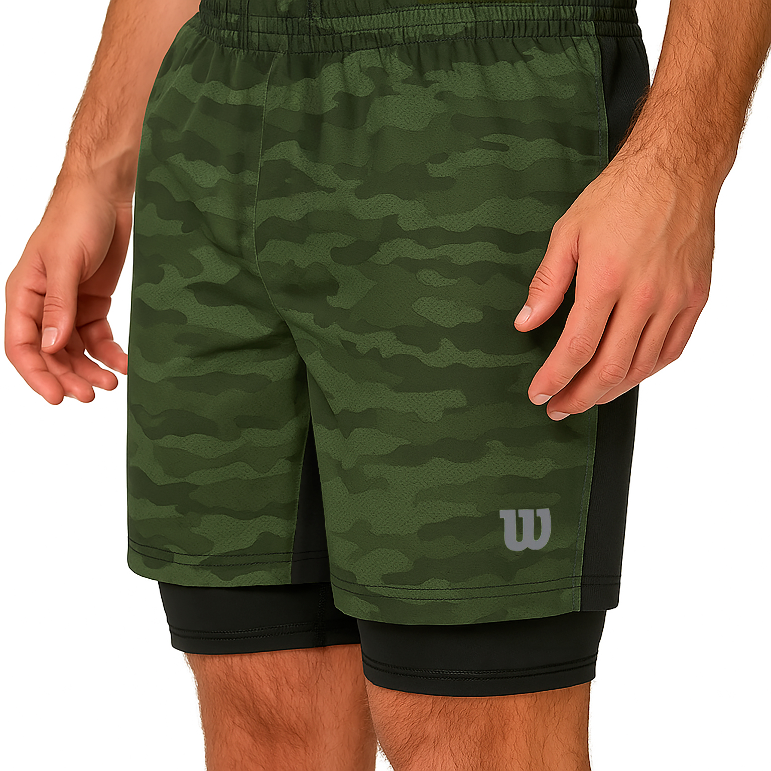 Foto 3 | Short 2 En 1 Wilson Flex Con Biker Camo Hombre
