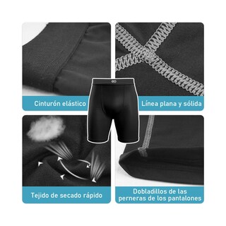 Foto 3 | Short Deportivo Negro