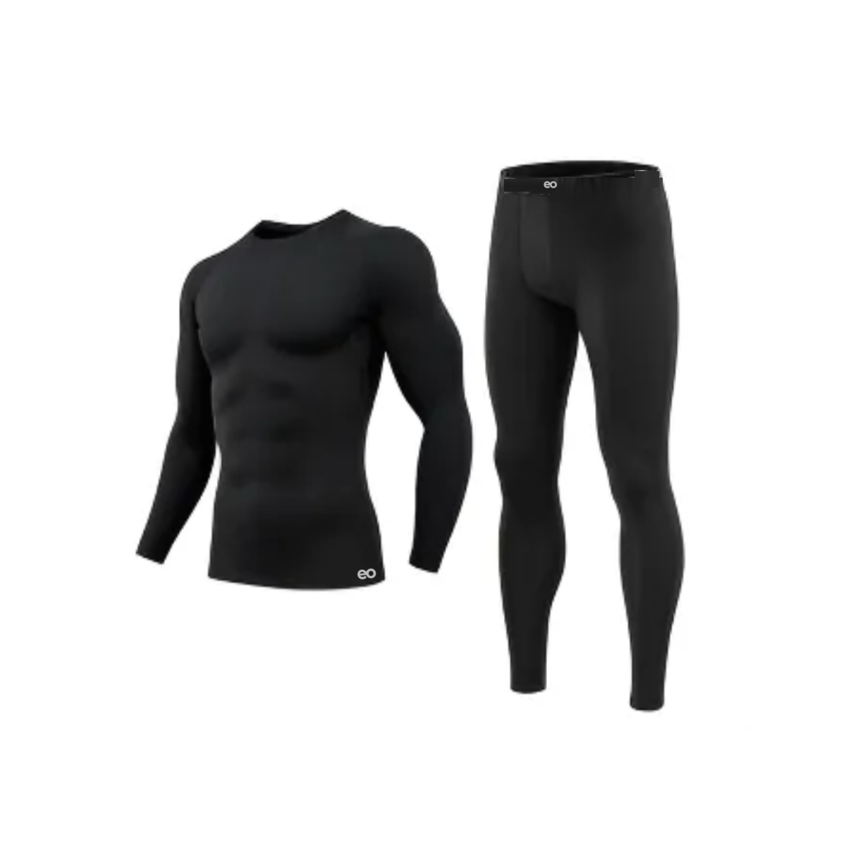 Foto 2 pulgar | Pantalón Licra + Playera De Compresión Conjunto Gym 2ps M Eo Safe Imports Esi-20430 Negro